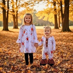 Unicorn Pumpkin Fall Halloween Romper and Dress